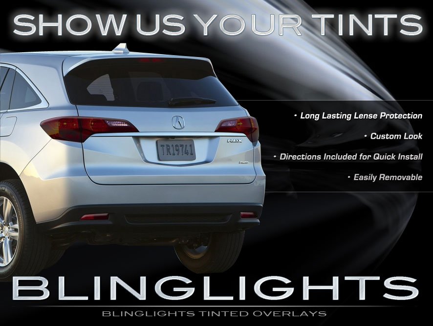 Acura RDX Tinted Taillight Covers Murdered Out Taillamp Overlays