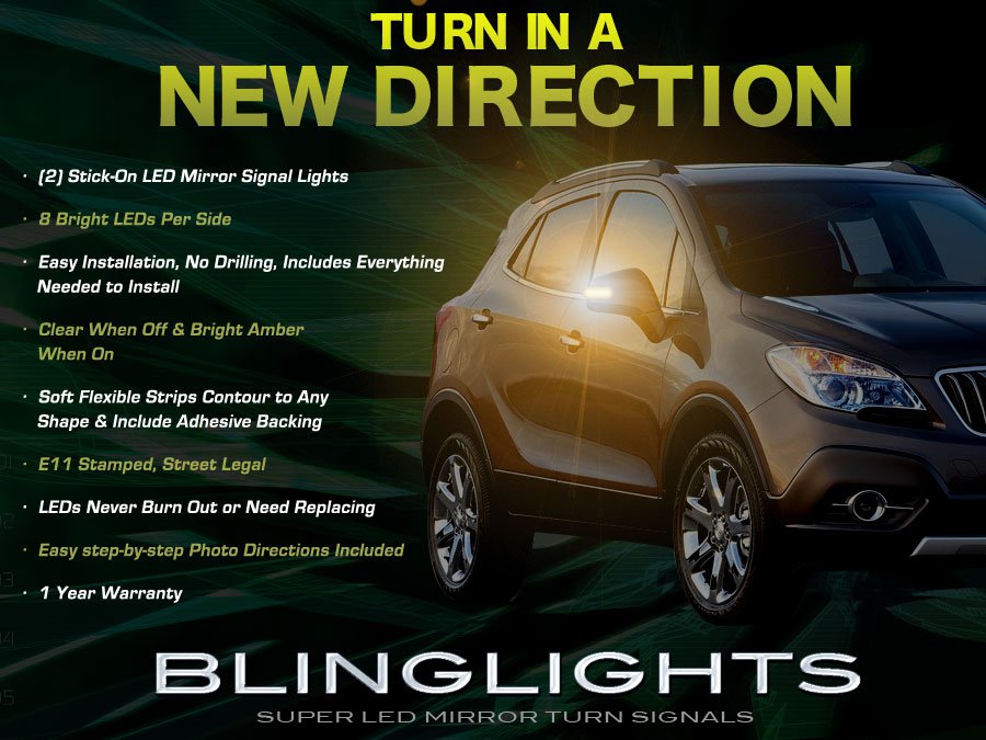 Vauxhall Mokka LED Side Mirrors Turnsignals Lights Lamps Mirror Turn Signals Signalers Set