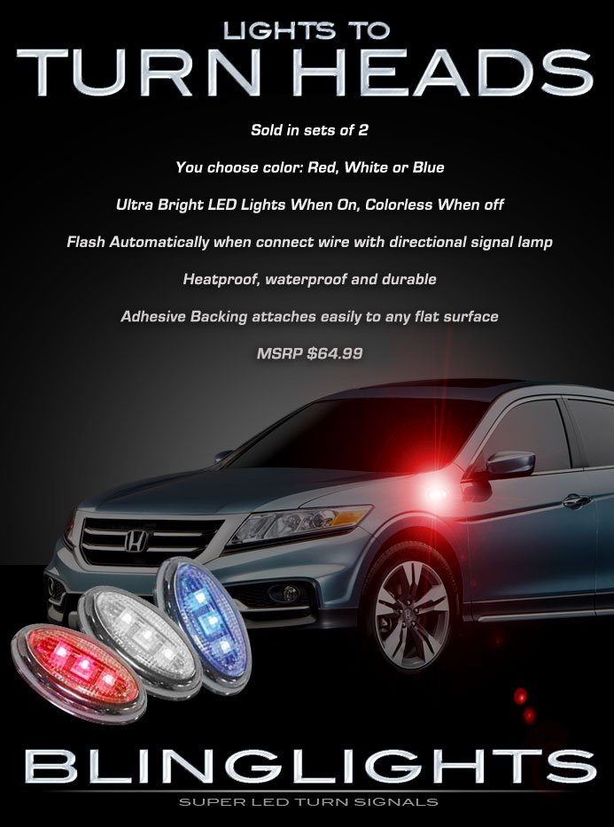Honda Crosstour LED Turn Signals Lights Signalers Lamps Accents Side Markers Set