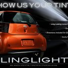 Scion iQ Smoke Tinted Tail Lamp Light Overlays Kit Film Protection