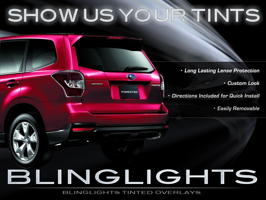Subaru Forester Tail Lamps Lights Tinted Overlays Kit Smoked Protection Film