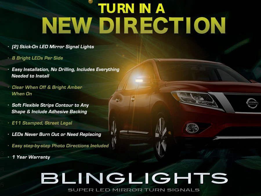 Nissan Terrano LED Side Mirror Turn Signal Lights Lamps Turnsignalers Set Kit