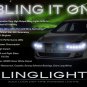 VW Golf LED DRL Head Lamps Strip Lights Day Time Running Kit Volkswagen Mk6 Mk7