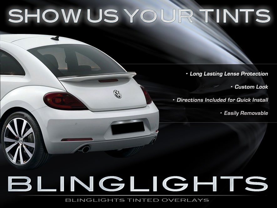 2012 2013 2014 VW Beetle Tinted Tail Lamp Light Overlays Kit A5 Smoked Protection Film Fusca