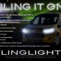 Ford Transit LED DRL Head Lamp Light Strips Kit Day Time Running
