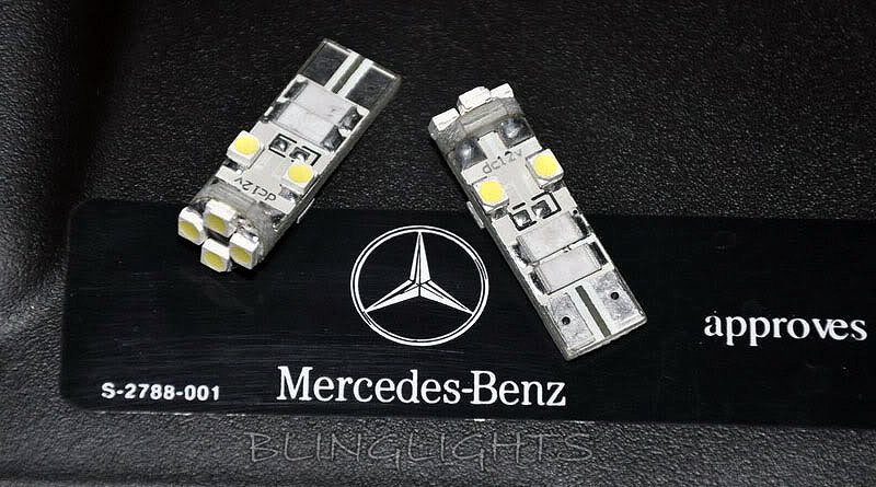 2 White LED 3652 Light Bulbs Parking Corner Turn Signal Wedge