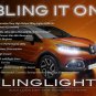 LED DRL Head Light Strips Daytime Running Lamps for Renault Captur