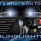White LED Hood Washers Strobes Bonnet Nozzle Lights Chrome Windshield Sprayers Lamps Kit White LED Hood Washers Strobes Bonnet Nozzle Lights Chrome Windshield Sprayers Lamps Kit