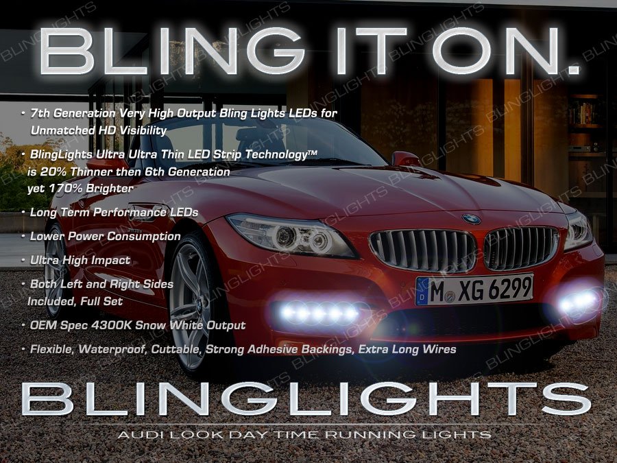 BMW Z4 e85 e86 e93 LED DRL Head Light Strips Day Time Running Lamp Kit