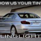 BMW 5-Series F10 F11 F07 F18 Tinted Tail Lamp Light Overlays Kit Smoked Protection Film