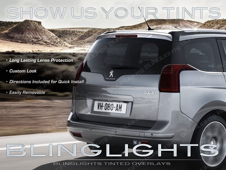 Peugeot 5008 Smoked Taillamp Taillight Tint Overlays Kit Protection Film