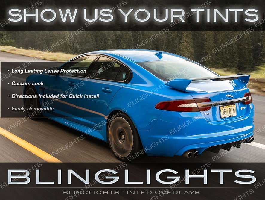 Jaguar XF Murdered Out Taillamp Overlays Kit Tinted Taillight Lense Protective Film