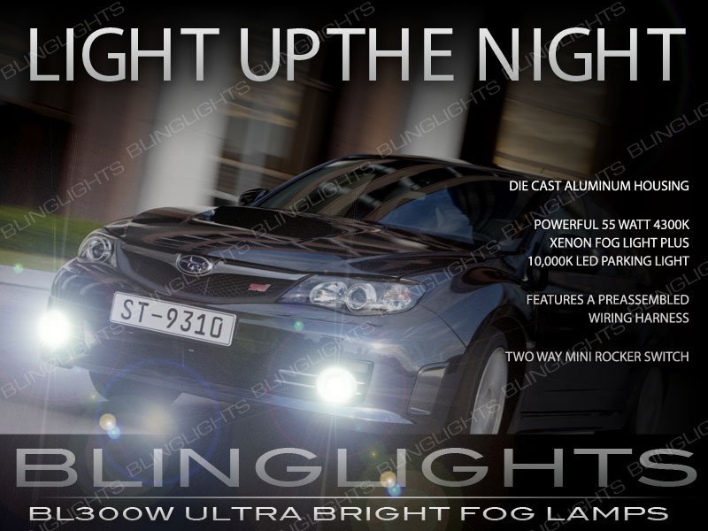 2008 2009 2010 Subaru Impreza WRX STI Xenon Fog Lamps Driving Lights Kit