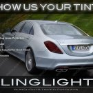 Mercedes S-Class Tinted Taillamp Overlays Kit W222 Smoked Taillight Film Covers Mercedes S-Class Tinted Taillamp Overlays Kit W222 Smoked Taillight Film Covers