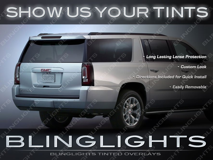 GMC Yukon Murdered Out Taillight Film Covers Tinted Taillamp Protective Lense Film Overlays Kit