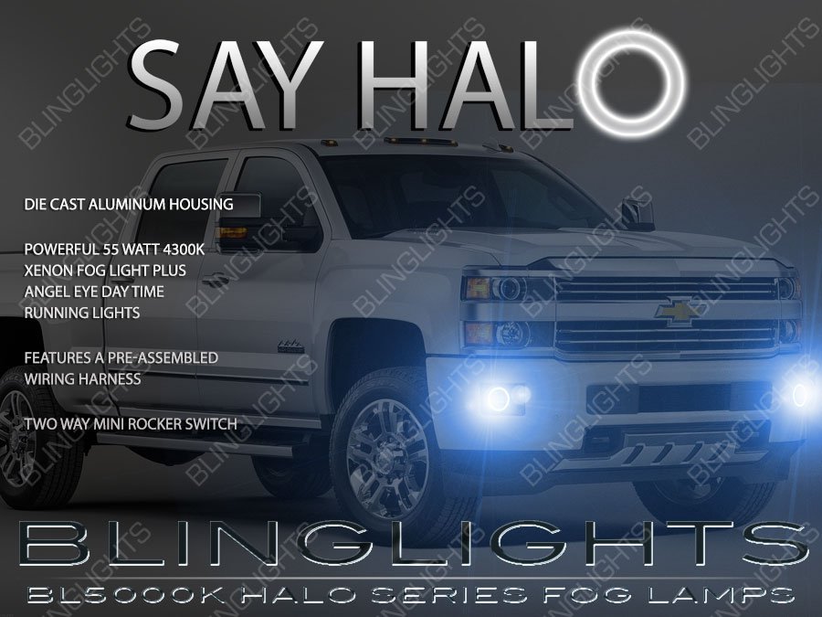 2015 2016 2017 Chevrolet Silverado 1500 Angel Eye Fog Lights Lamps Kit