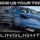 BMW 3-Series F30 F80 Tinted Tail Light Film Covers Smoked Overlays Kit