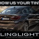 BMW X6 Tinted Smoked Taillamps Taillights Overlays Film Covers Kit E71 E72 F16