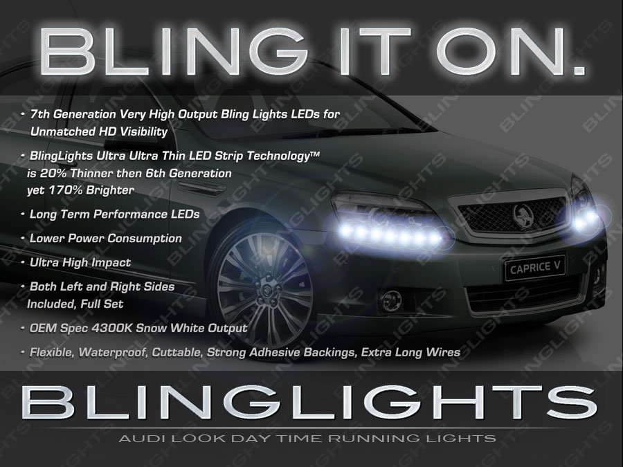Holden Caprice LED DRL Head Light Strips Day Time Running Lamps Kit