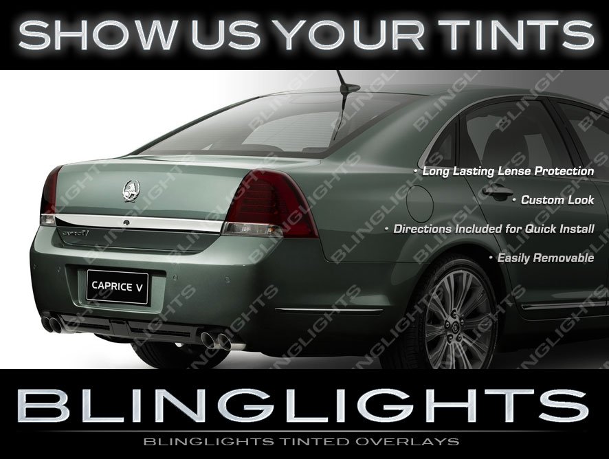 Holden Caprice Murdered Out Tail Lamp Tinted Lense Overlay Covers