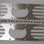 Universal 2 Piece Aero Diffuser Rear Bumper Air Exhaust Drag Splitter Kit Aluminum Panels