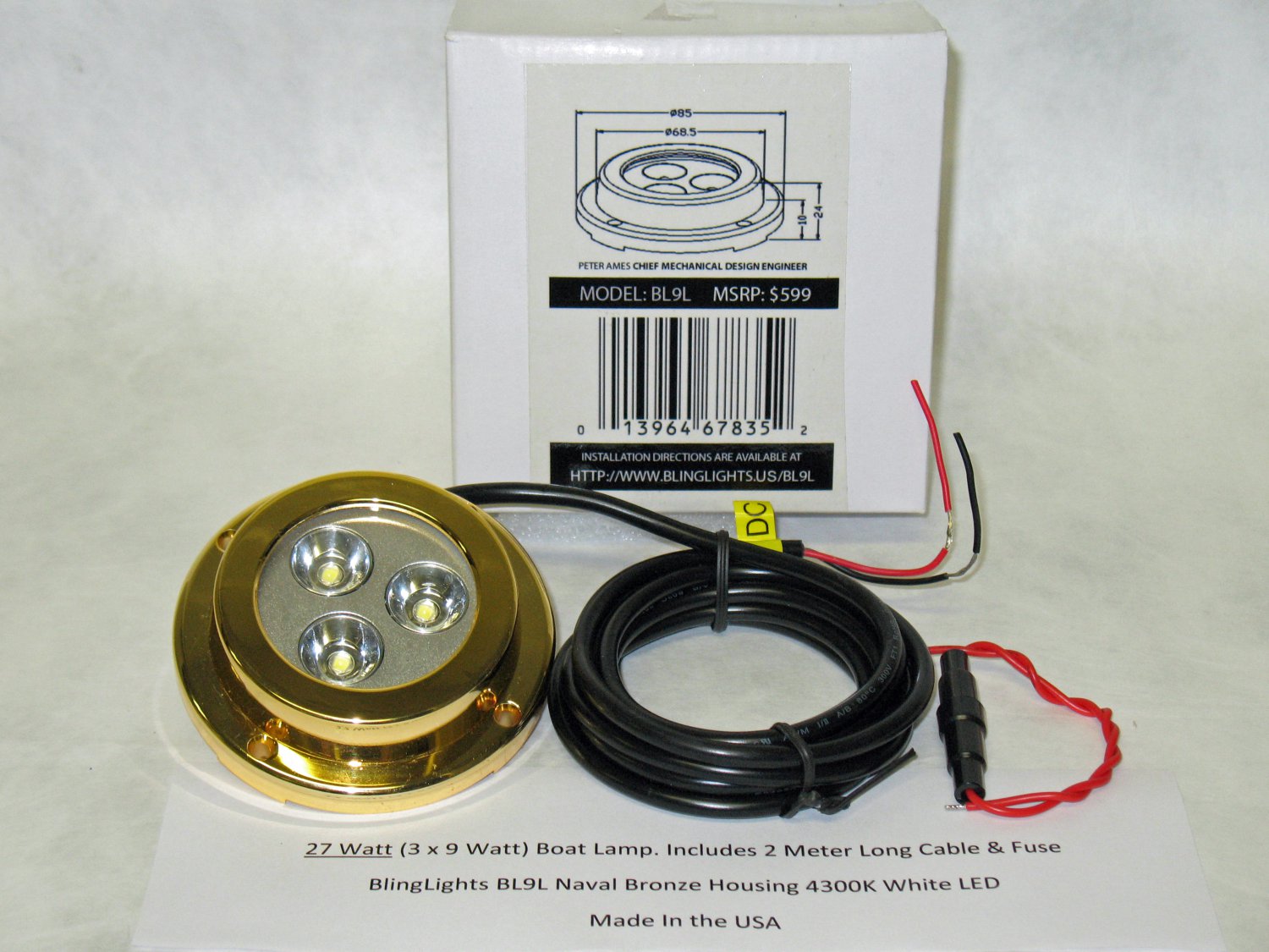 Sea Ray Boat LED Underwater Aqua Lamp Marine Under Fish Yacht Lights