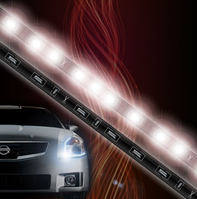 Nissan Pathfinder LED DRL Strips Headlamps Headlights Head Lamps Day ...