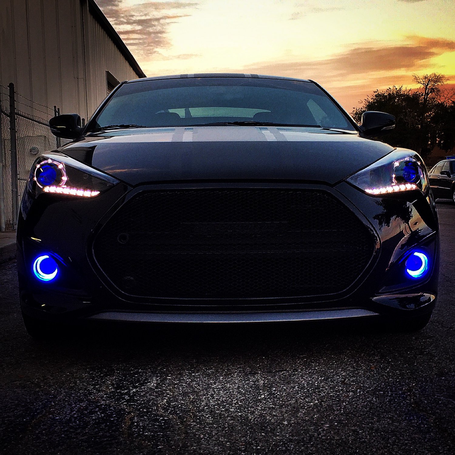 2013-2018 Hyundai Veloster Turbo Halo Fog Lamps Angel Eye Lights Kit