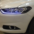 White Audi Style LED DRL Head Light Strips Daytime Running Lamps Set of 2 White Audi Style LED DRL Head Light Strips Daytime Running Lamps Set of 2