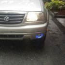 White Halo Fog Lights for 2001 2002 2003 2004 2005 2006 Suzuki XL-7