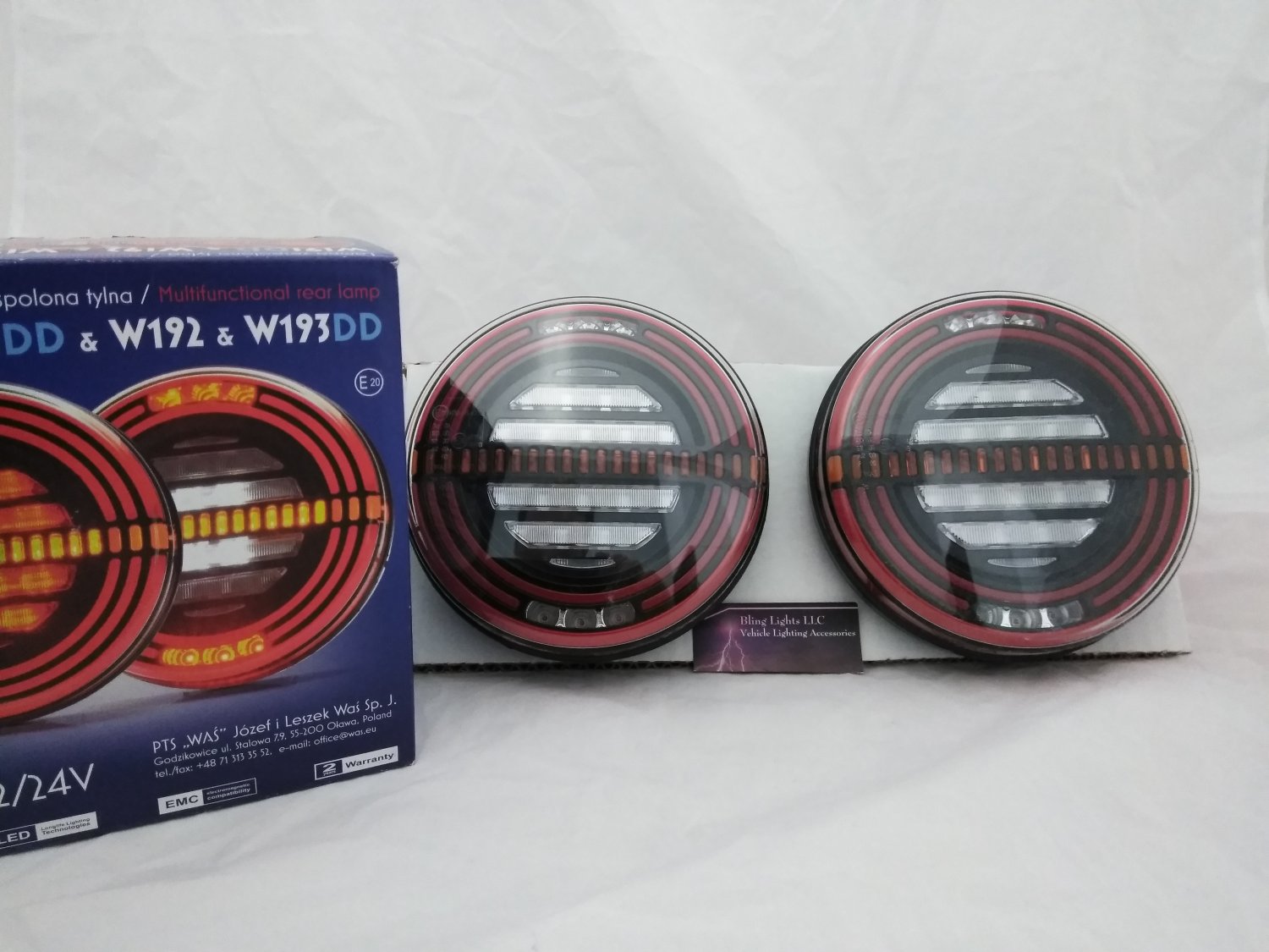 WAÅ W193DD Euro Spec Universal Multifunctional LED Tail Lamps Lights Set of 2