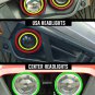4x Blue LED Polaris Slingshot Addon Angel Eye Headlamp Headlight Halo Rings