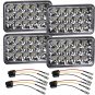 4x Bright Hi/Low LED Headlights for 1982-1992 Chevrolet Camaro 3rd Gen
