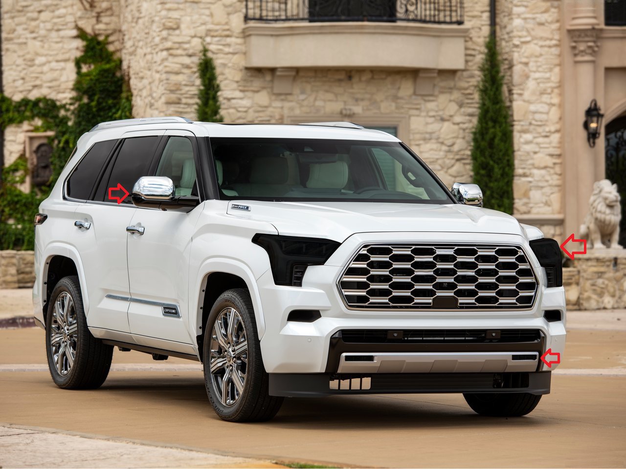 BlingLights Protective Tinted Headlamp Film Covers for Toyota Sequoia