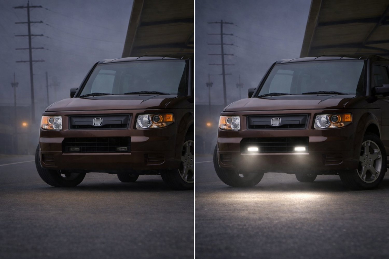 BlingLights Brand Rectangular Fog Lamps for 2007 2008 Honda Element SC