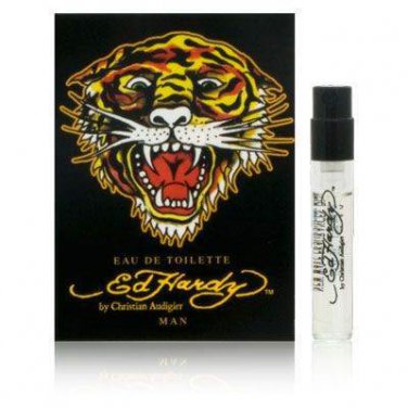 ED HARDY MAN- 3 Eau De Toilette SPRAY Samples- .05 oz. (1.5ml.) New on Cards