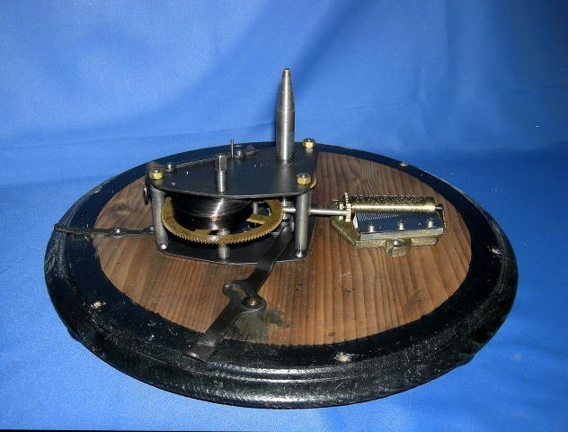 Antique German Christmas Feather Tree Stand Musical Revolving JC