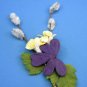 Vintage German Easter Rabbit Candy Container Parts Sebnitz Flower Bouquet Small Wood Baskets