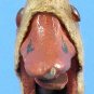 Antique Easter Duck Nodder Wool Flocked Mache Wood Glass Eyes Metal Feet Functioning