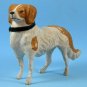 Antique German Spaniel Dog 4-3/8" Paper Mache Wood Legs Christmas Antique Doll Accessory
