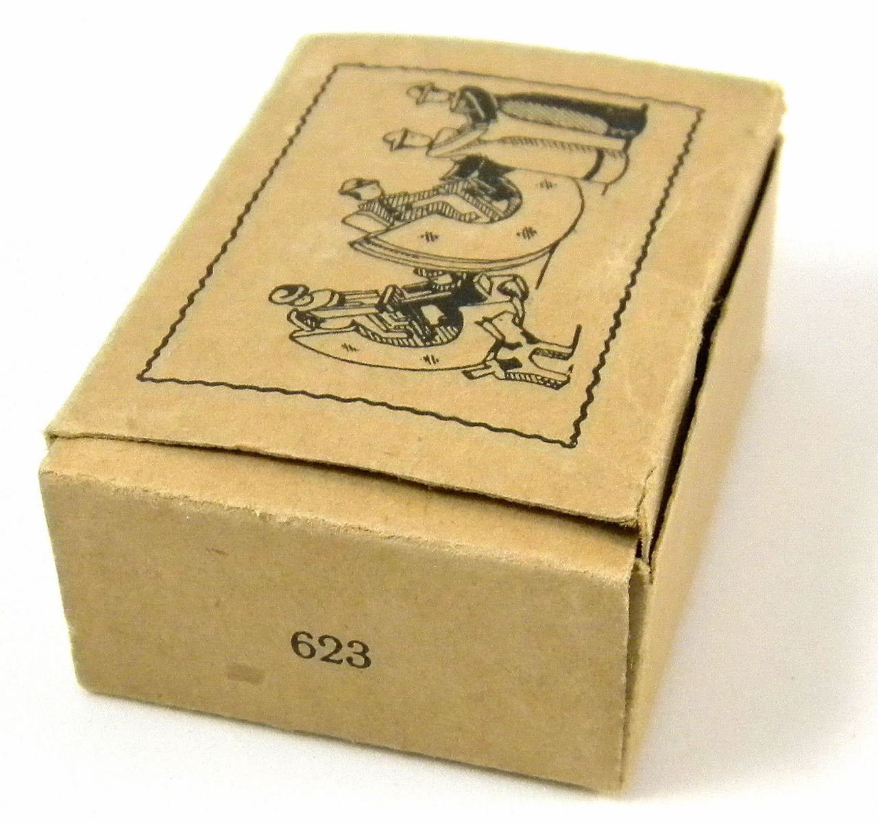Antique German Erzgebirge Miniature Wood Teeter Totter Set Original Box