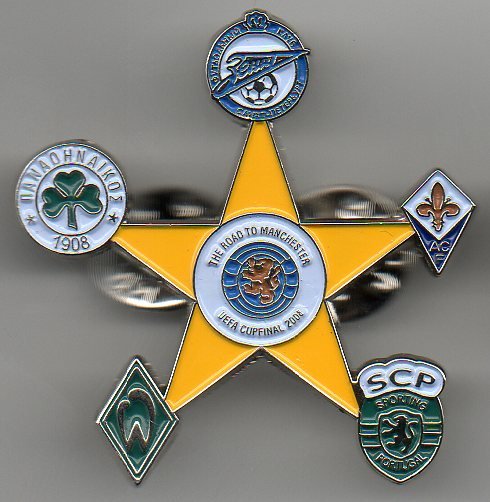 Road To Manchester UEFA Cup Final 2008 Pin Badge
