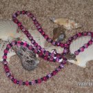 Pink & Peacock necklace