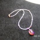 Necklace- Amber/gold-with crystal accents