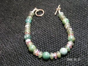 Bracelet - Agate and crystal