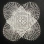 2 Different Stunning Geometric Crocheted Doilies White 15" & 12"