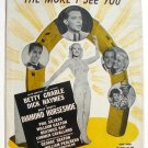The More I See You 1945 Sheet Music Betty Grable The More I See You 1945 Sheet Music Betty Grable