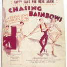 Happy Days Are Here Again Vintage Sheet Music 1929 Chasing Rainbows