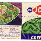 Acme Ideal Green Beans Vintage Vegetable Can Label
