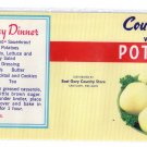Country Store potatoes Vegetable Can Label East Gary IN
